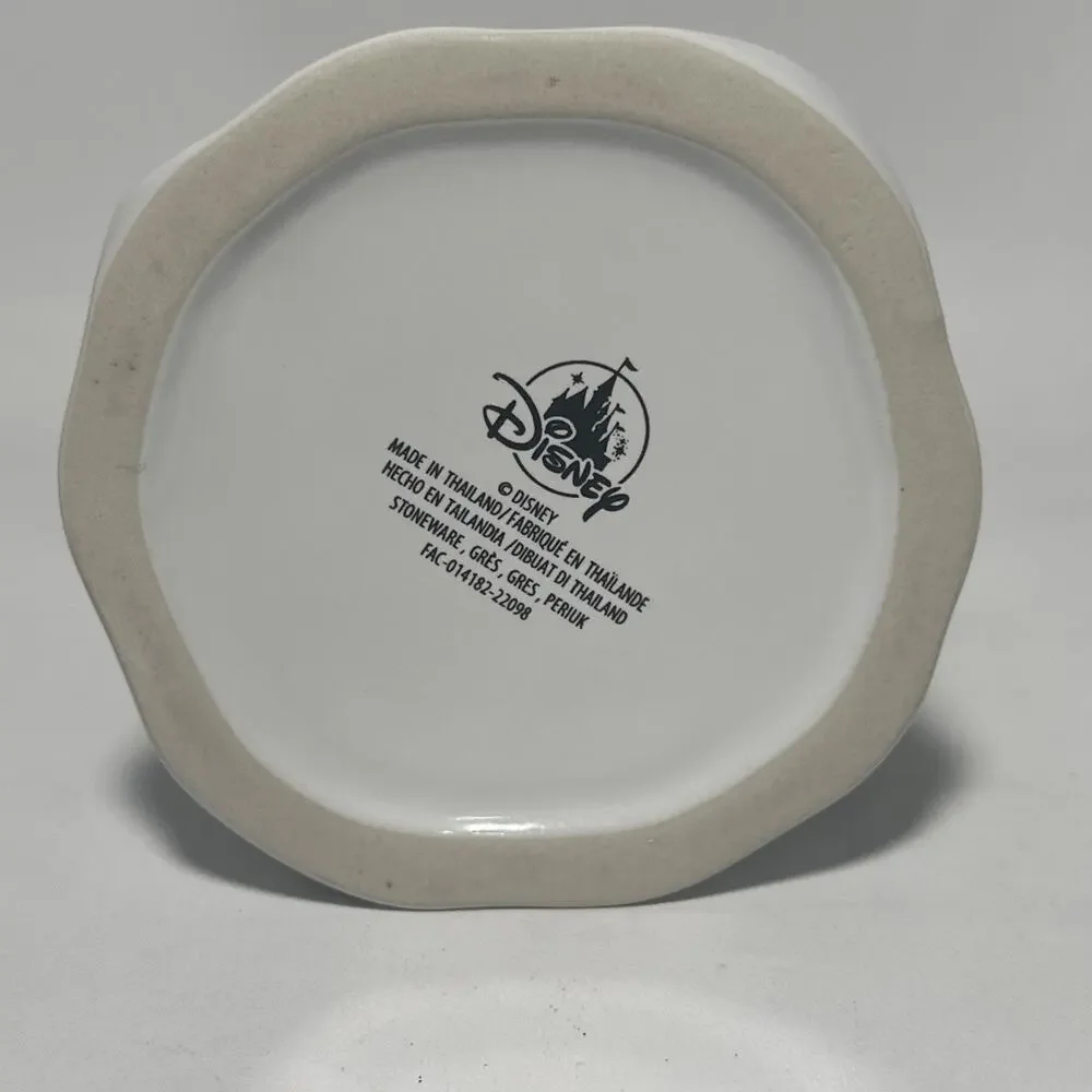 Disney Mickey Mouse Halloween Ghost Ceramic Candle White Orange Never Used